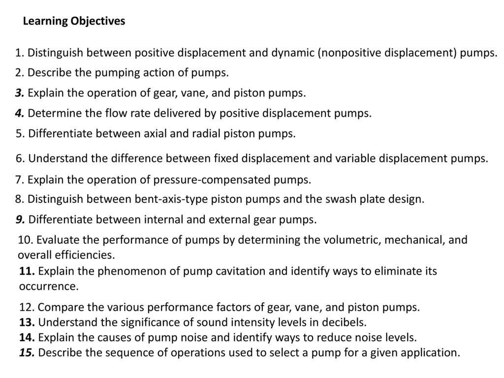 Difference between dynamic and on sale positive displacement pumps
